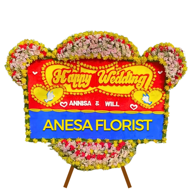 Bunga Papan Happy Wedding Brielle 28